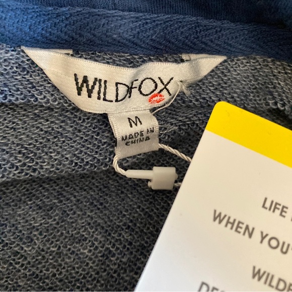 NWT Wildfox Blue Tie Dye Pullover Hoodie M MSRP$126 - Picture 6 of 9